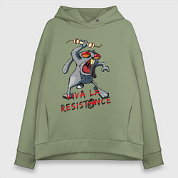 Толстовка оверсайз женская La resistance, цвет: авокадо