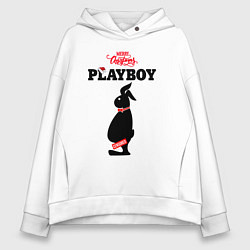 Толстовка оверсайз женская Толстяк playboy, цвет: белый