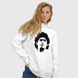 Толстовка оверсайз женская Face Maradona, цвет: белый — фото 2