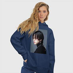 Толстовка оверсайз женская Dark side Jimin, цвет: тёмно-синий — фото 2
