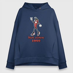 Толстовка оверсайз женская Hot since 1990, цвет: тёмно-синий