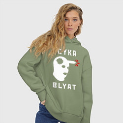 Толстовка оверсайз женская CS хэдшот, цвет: авокадо — фото 2