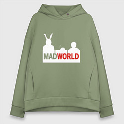 Толстовка оверсайз женская Mad world, цвет: авокадо