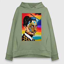 Толстовка оверсайз женская Salvador Dali: Art, цвет: авокадо