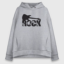 Толстовка оверсайз женская Rock, цвет: меланж