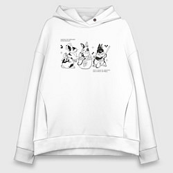 Толстовка оверсайз женская Rabbits designers, цвет: белый