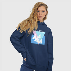 Толстовка оверсайз женская Парусный спорт, цвет: тёмно-синий — фото 2
