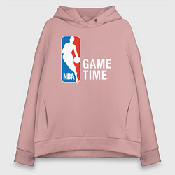 Толстовка оверсайз женская Game time, цвет: пыльно-розовый