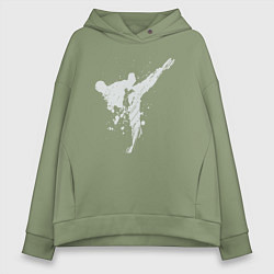 Толстовка оверсайз женская Каратисты, цвет: авокадо