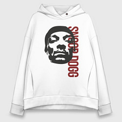 Толстовка оверсайз женская Репер Snoop Dogg, цвет: белый