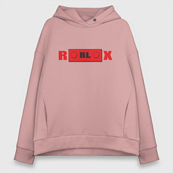 Толстовка оверсайз женская Roblox деталь, цвет: пыльно-розовый