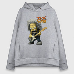 Толстовка оверсайз женская Rock Simpsons style, цвет: меланж