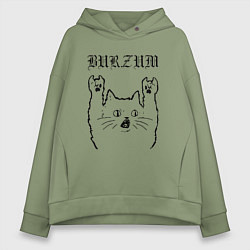 Женское худи оверсайз Burzum - rock cat