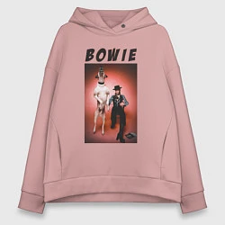 Толстовка оверсайз женская David Bowie Diamond Dogs, цвет: пыльно-розовый