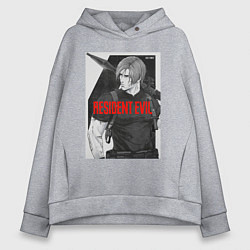 Толстовка оверсайз женская Леон с базукой - Resident, цвет: меланж