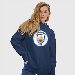 Толстовка оверсайз женская Manchester City FC, цвет: тёмно-синий — фото 2