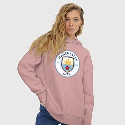 Толстовка оверсайз женская Manchester City FC, цвет: пыльно-розовый — фото 2