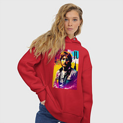 Толстовка оверсайз женская John Lennon - world legend, цвет: красный — фото 2