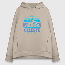 Толстовка оверсайз женская Celeste mountain, цвет: миндальный