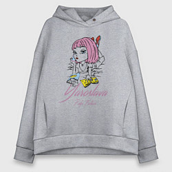 Толстовка оверсайз женская Yaroslava - pulp fiction, цвет: меланж