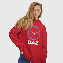 Толстовка оверсайз женская UAZ в стиле Top Gear, цвет: красный — фото 2