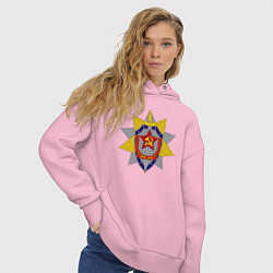 Толстовка оверсайз женская ВЧК КГБ, цвет: светло-розовый — фото 2