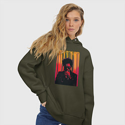 Толстовка оверсайз женская Blinded by the lights, цвет: хаки — фото 2