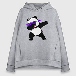 Толстовка оверсайз женская Dab panda, цвет: меланж