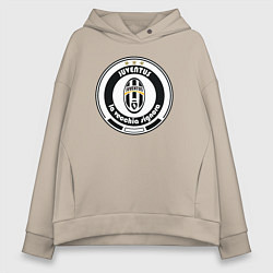 Толстовка оверсайз женская Juventus club, цвет: миндальный