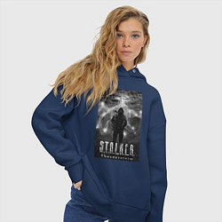 Толстовка оверсайз женская Stalker thunderstorm, цвет: тёмно-синий — фото 2