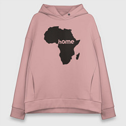 Толстовка оверсайз женская Africa home, цвет: пыльно-розовый