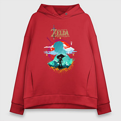 Толстовка оверсайз женская The Legend of Zelda - Link, цвет: красный