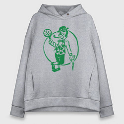 Толстовка оверсайз женская Celtics man, цвет: меланж