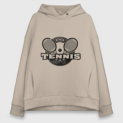 Толстовка оверсайз женская Tennis, цвет: миндальный