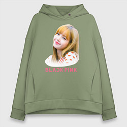 Толстовка оверсайз женская Lisa Blackpink, цвет: авокадо