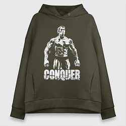 Толстовка оверсайз женская Arnold conquer, цвет: хаки