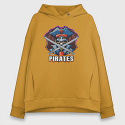 Женское худи оверсайз Pirates team