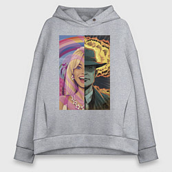 Толстовка оверсайз женская Barbie Oppenheimer, цвет: меланж
