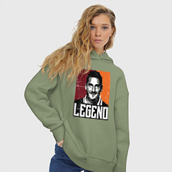 Толстовка оверсайз женская Тотти легенда, цвет: авокадо — фото 2