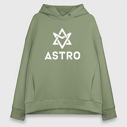 Толстовка оверсайз женская Astro logo, цвет: авокадо