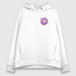 Толстовка оверсайз женская Baldurs Gate 3 D20, цвет: белый