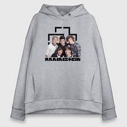 Толстовка оверсайз женская Тру фанат Rammstein, цвет: меланж