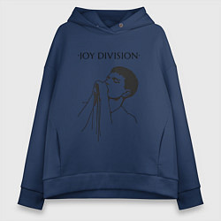 Толстовка оверсайз женская Йен Кёртис Joy Division, цвет: тёмно-синий