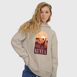 Толстовка оверсайз женская Kenya, цвет: миндальный — фото 2
