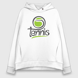 Толстовка оверсайз женская Tennis ball, цвет: белый