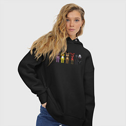 Толстовка оверсайз женская FNAF команда, цвет: черный — фото 2