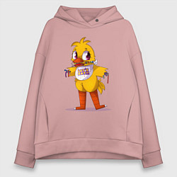 Толстовка оверсайз женская Кавайная Чика, цвет: пыльно-розовый