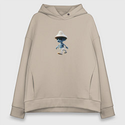 Толстовка оверсайз женская Шайлушай, цвет: миндальный