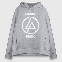 Толстовка оверсайз женская Linkin Park logo, цвет: меланж