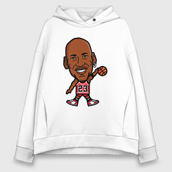 Толстовка оверсайз женская Smiling Jordan, цвет: белый